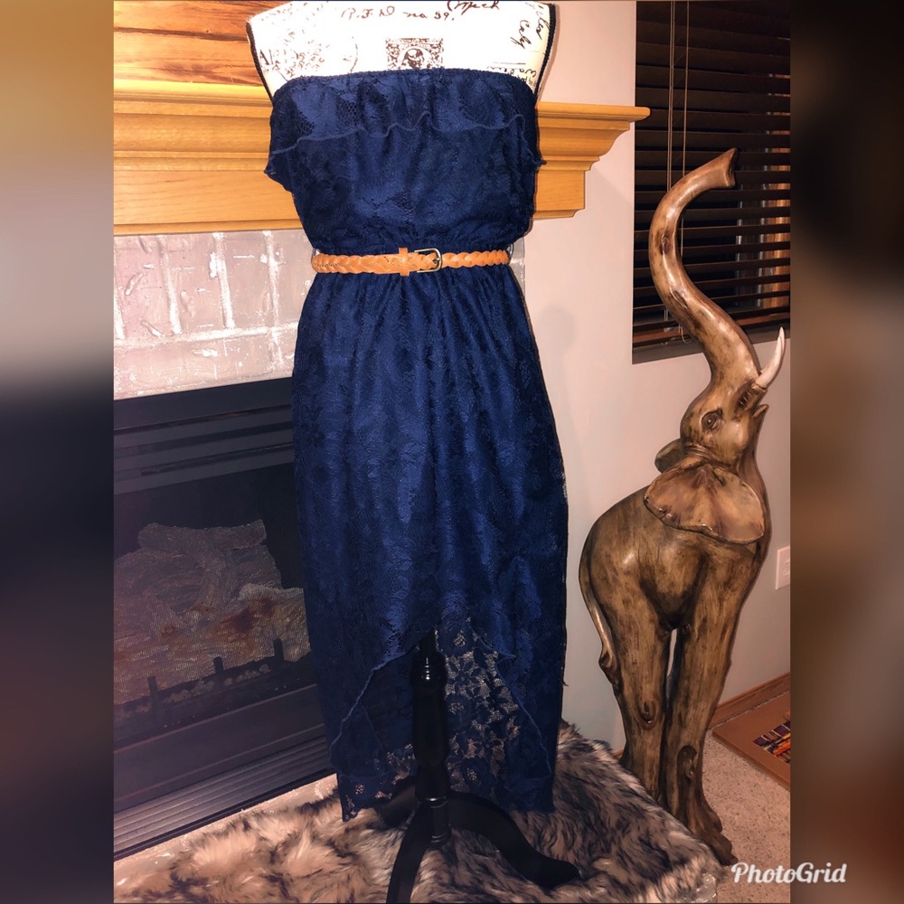 Casual Blue Lace Dress 💞